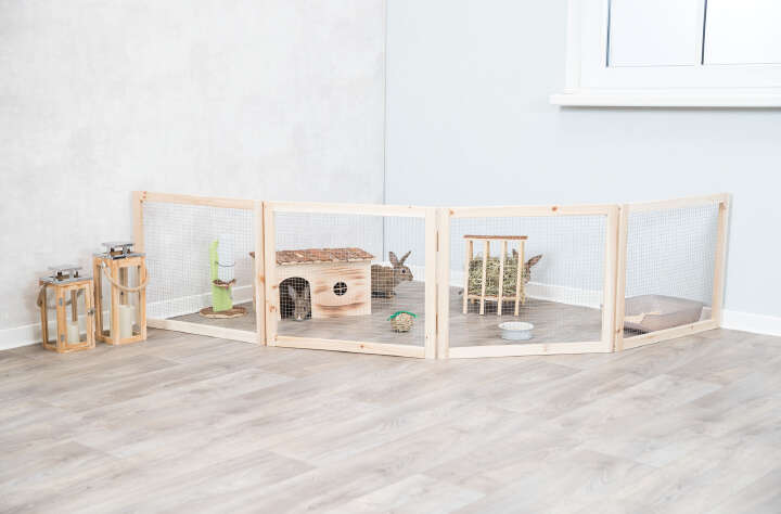 TRIXIE Freilaufgehege für Innen, Zwergkaninchen